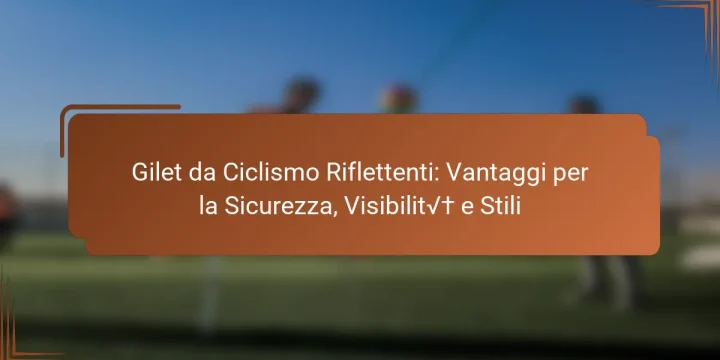 Gilet da Ciclismo Riflettenti: Vantaggi per la Sicurezza, Visibilità e Stili